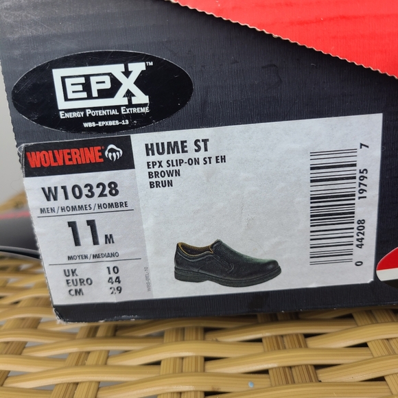 Wolverine Shoes Loafers Slip-On Brown Leather Steel Toe Men's Size 11 - Picture 10 of 12